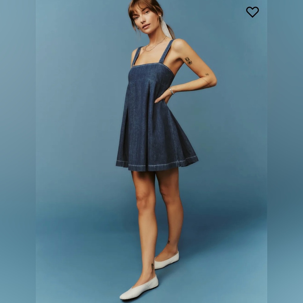 Reformation Cecil Denim Mini Dress Ellis - Size 0